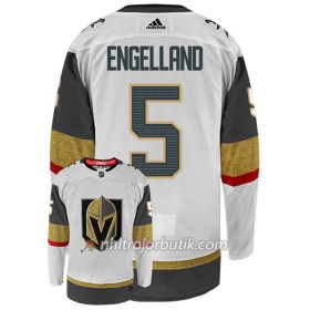Män Ishockey Vegas Golden Knights Tröja DERYK ENGELLAND 5 Adidas Vit Authentic
